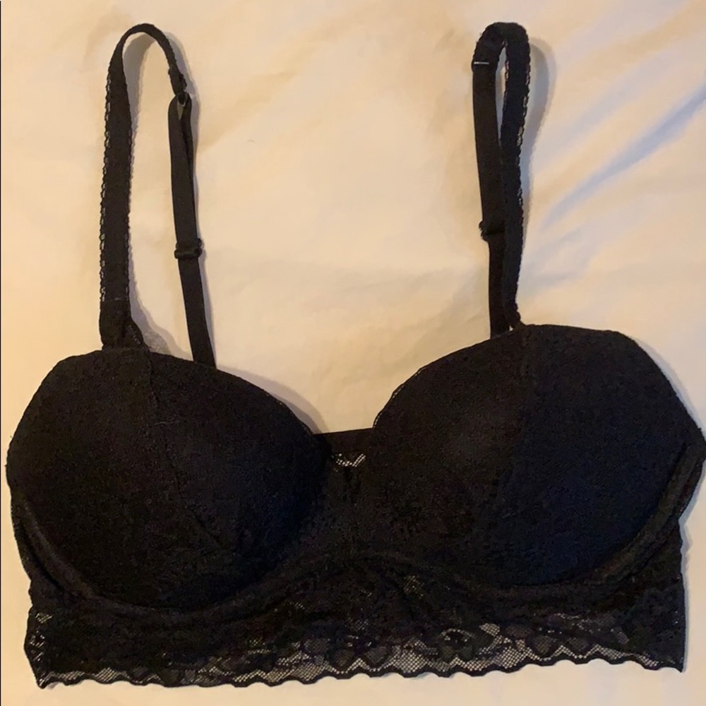 VIctoria Secret PINK bralette black lace NEW